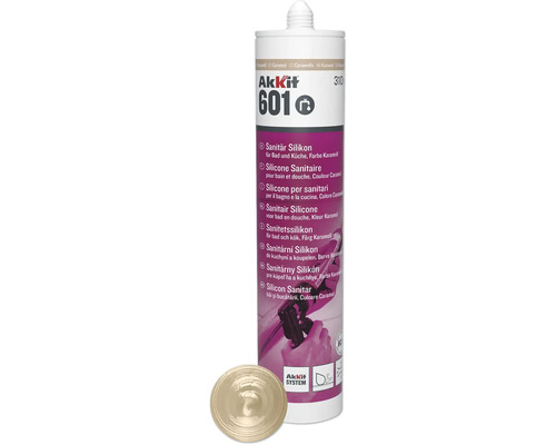 Akkit 601 Sanitär Silikon, Farbe Karamell, für Bad und Küche