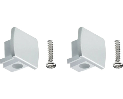 Deux supports de tringle à rideaux en métal avec vis