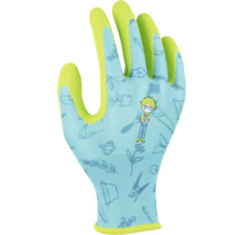 Gant de jardin avec motifs de plantes et personne