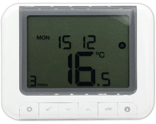 Digitales Raumthermostat zur Temperaturregelung.