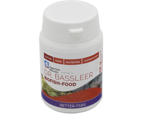 Nourriture pour poissons d'aquarium Aquarium Münster Dr. Bassleer Biofish Food BETTER TABS 68 g Dr. Bassleer Biofish-Food comprimés pour poissons d''aquarium