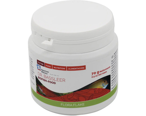 Nourriture pour poissons d'aquarium Aquarium Münster Dr. Bassleer Biofish Food FLORA FLAKE 70 g Dr. Bassleer Biofish-Food Flora Flake nourriture pour poissons, 70 grammes