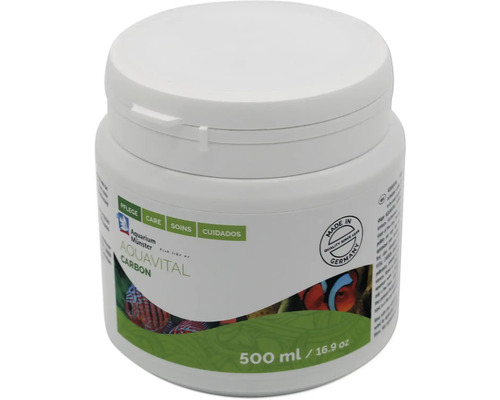 Agent filtrant Aquarium Münster aquavital carbon 500 ml charbon filtrant, charbon actif Aquarium Münster Aquavital Carbon traitement d''eau, 500 millilitres