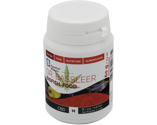Nourriture pour poissons d'aquarium Aquarium Münster Dr. Bassleer Biofish Food Cbd M 60 g Dr. Bassleer Biofish-Food Boîte