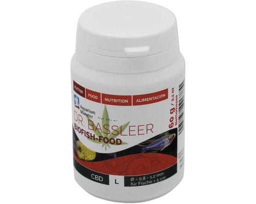 Nourriture pour poissons d'aquarium Aquarium Münster Dr. Bassleer Biofish Food Cbd L 60 g Dr. Bassleer Biofish-Food pour poissons de plus de cinq centimètres