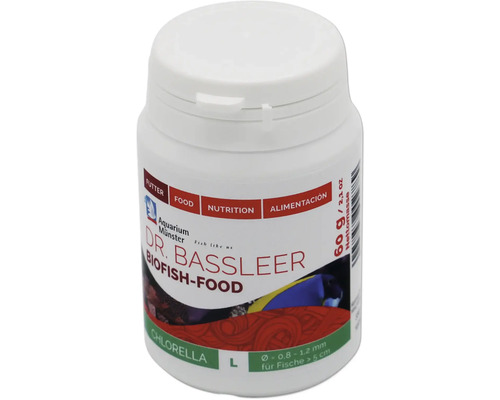 Nourriture pour poissons d'aquarium Aquarium Münster Dr. Bassleer Biofish Food Chlorella L 60 g Dr. Bassleer Biofish-Food Boîte de nourriture pour poissons