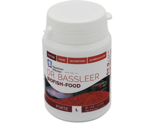 Nourriture pour poissons d'aquarium Aquarium Münster Dr. Bassleer Biofish Food Forte L 60 g Dr. Bassleer Biofish-Food pour poissons d''aquarium en pot