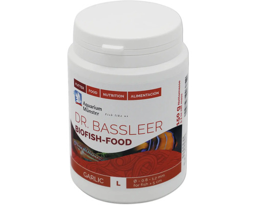 Aquariumfischfutter Aquarium Münster Dr. Bassleer Biofish Food garlic L 150 g Dr. Bassleer Biofish-Food Knoblauch für Zierfische in Dose