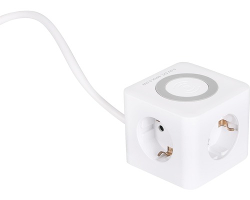 allocacoc PowerCube Extended USB 1,5m - Bloc Multiprise Compact 4