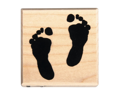 Stempel mit Fußabdruckmotiv