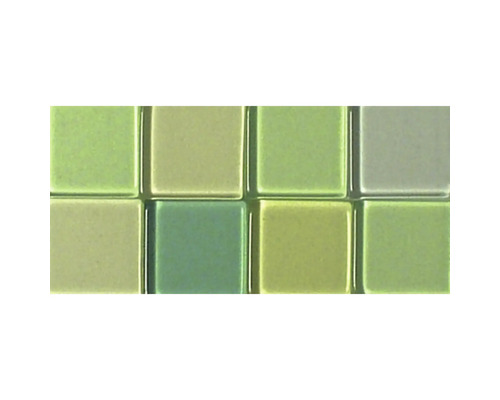 Mosaïque avec éléments carrés dans différentes nuances de vert