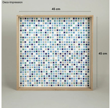 Plateau décoratif avec motif mosaïque, 45 centimètres sur 45 centimètres