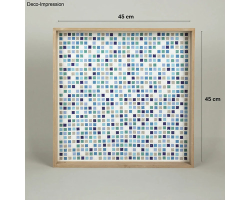 Dekotablett mit Mosaikmuster, 45 mal 45 cm