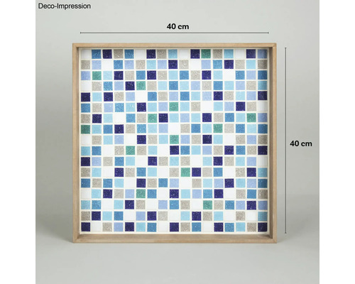 Quadratische Dekoschale mit Mosaikmuster, 40 mal 40 Zentimeter