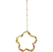 Objet de décoration avec suspension de perles en forme de fleur