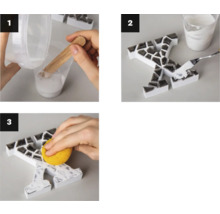 Instructions en trois étapes pour créer une mosaïque de lettres décoratives