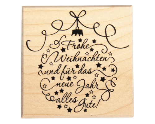 Tampon avec l''inscription ''Joyeux Noël et bonne année !''