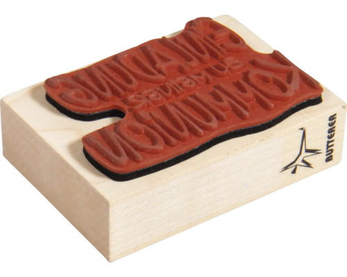 Holzstempel mit dem Schriftzug Schönen Sommer