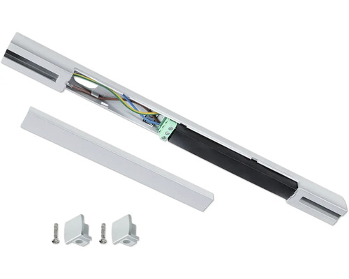 Stromschienen-System mit Zubehör für die Elektroinstallation