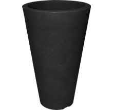 Pot de fleurs noir de forme conique