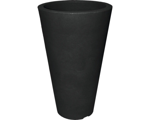Pot de fleurs noir de forme conique
