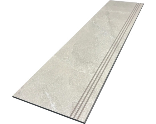 Marche d'escalier en céramique avec trois rainures