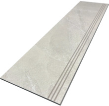 Marche en céramique avec surface rainurée