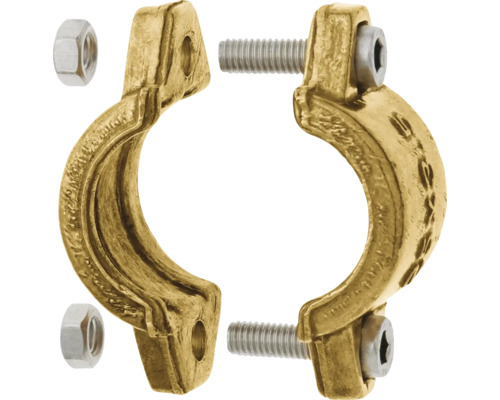 Rohrschelle mit Schrauben und Muttern
