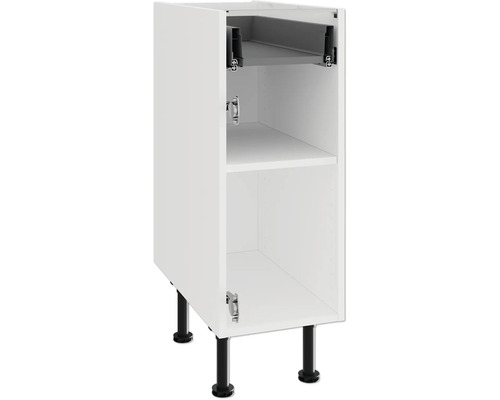 Meuble bas de cuisine avec étagère et pieds