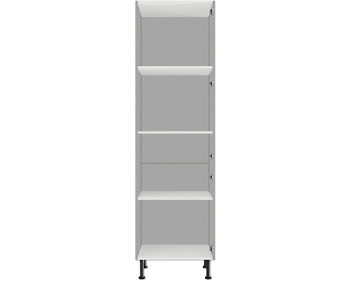 Hoher Küchenschrank mit Regalböden und Füßen