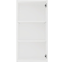 Armoire de salle de bain ouverte avec trois étagères