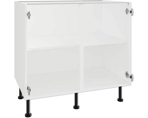 PICCANTE Smart Corps de meuble bas PICCANTE Smart lxpxh 90 x 55,5 x 70,4 cm - - démonté P010 KUL906-2 Meuble bas avec deux compartiments et pieds noirs