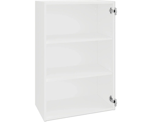 PICCANTE Smart Corps de meuble haut n° 10 lxpxh 60 x 33 x 89,6 cm blanc démonté Armoire suspendue blanche avec trois compartiments pour montage mural
