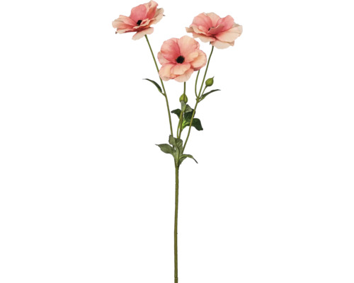 Künstliche Hahnenfußblume mit Blättern und Stiel