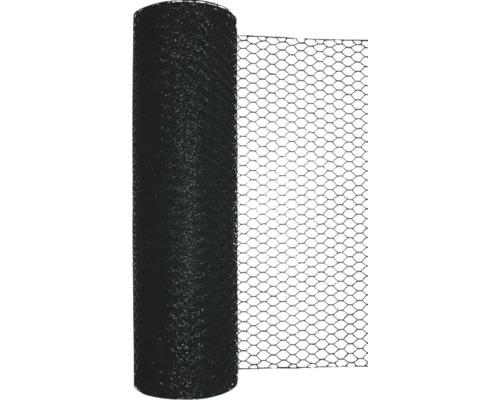 Grillage triple torsion, maillage 13 mm, 10x1 m vert Rouleau de grillage à poules