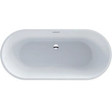 Oval geformte Badewanne von oben