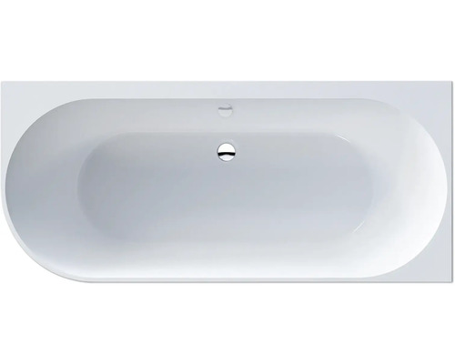 Freistehende Badewanne in ovaler Form von oben