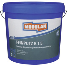 Eimer mit Dispersionsputz mit Kratzputzstruktur, Körnung 1,5 mm