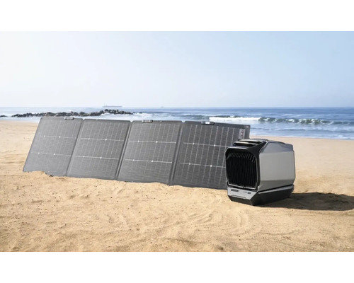Panneau solaire et alimentation électrique portable sur la plage