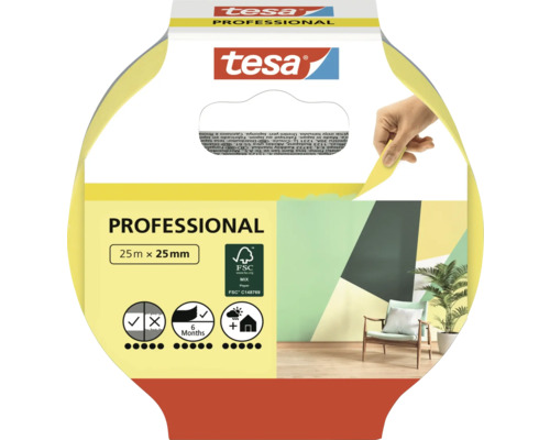 Tesa Professional Malerkrepp, 25 mm x 25 m