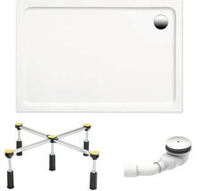 Ensemble de receveur de douche avec garniture d''écoulement et pieds