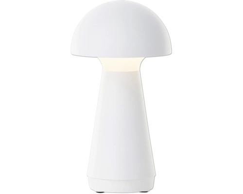 Lampe de table LED 3 niveaux variateur tactile 1,5W 130 lm 3000 K H 17,9 cm Navabi blanc IP44 Lampe de table en forme de champignon