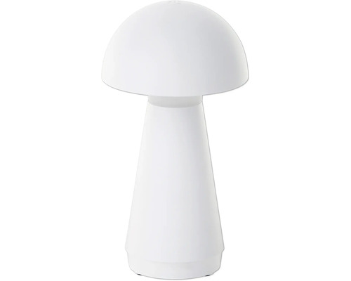 Weisse Tischleuchte in Pilzform