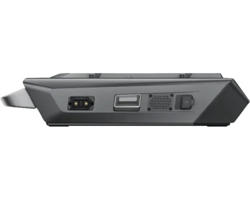 Akkuladegerät mit verschiedenen Anschlüssen.