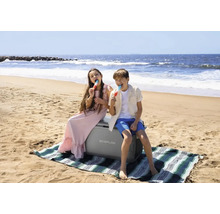 EcoFlow Kühlbox mit Kindern am Strand, die Eis essen