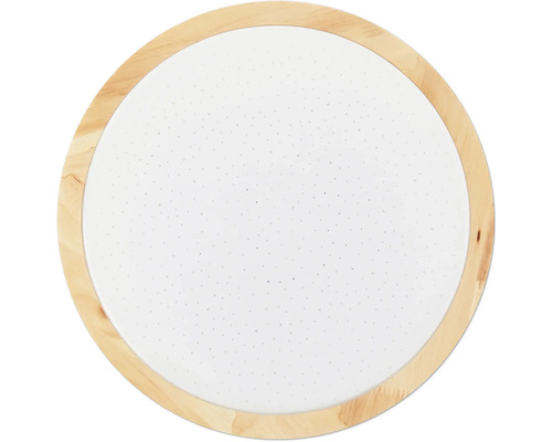 Plafonnier rond avec cadre en bois