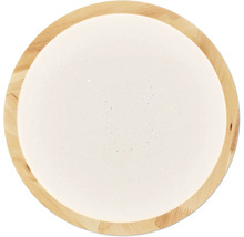 Plafonnier rond avec cadre en bois