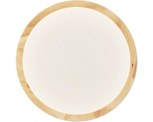 Plafonnier rond avec cadre en bois