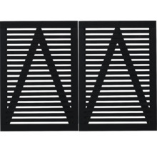 Deux volets à lamelles pour l''intimité