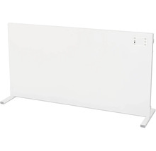 Radiateur sur pied blanc avec éléments de commande